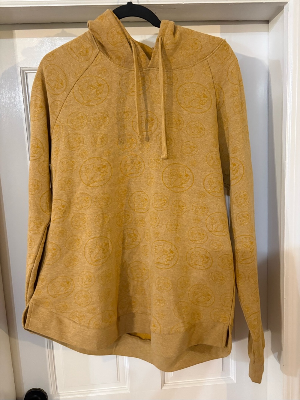 Buc-ee's Bucee Bucees XL Gold Yellow Hoodie All-Over Print Logo